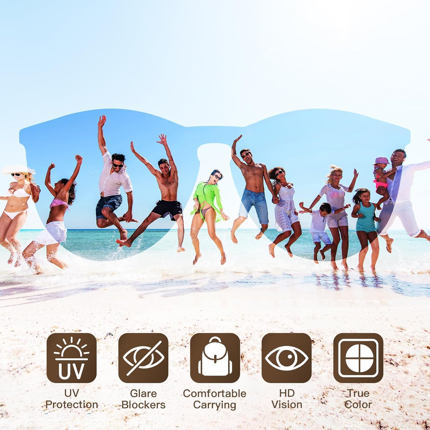 Perkanion Polarised Sunglasses Womens Vintage Cat Eye round Sunglasses for Ladies UV400 Protection for Driving Travel image number 1