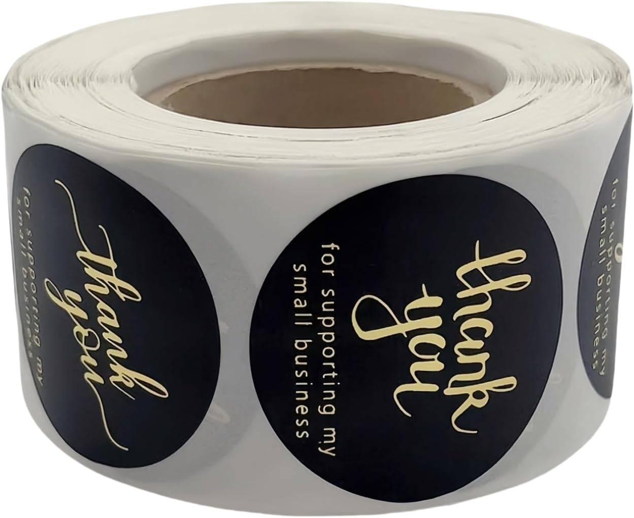 Castaic 500Pcs,1.5 Inch round &ldquo;Thank You&rdquo; Stickers, Business Labels Stickers for Gifts Bags, Envelopes, Packing, Wedding and Others (Black)