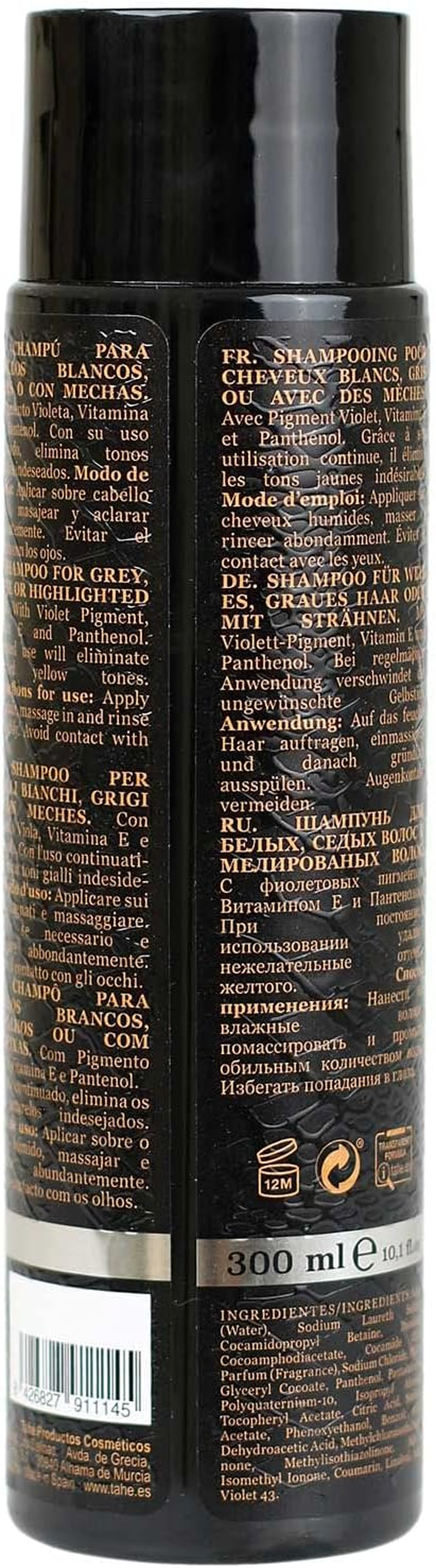 Tahe Advanced Barber Grey Shampoo No.104 300Ml image number 1