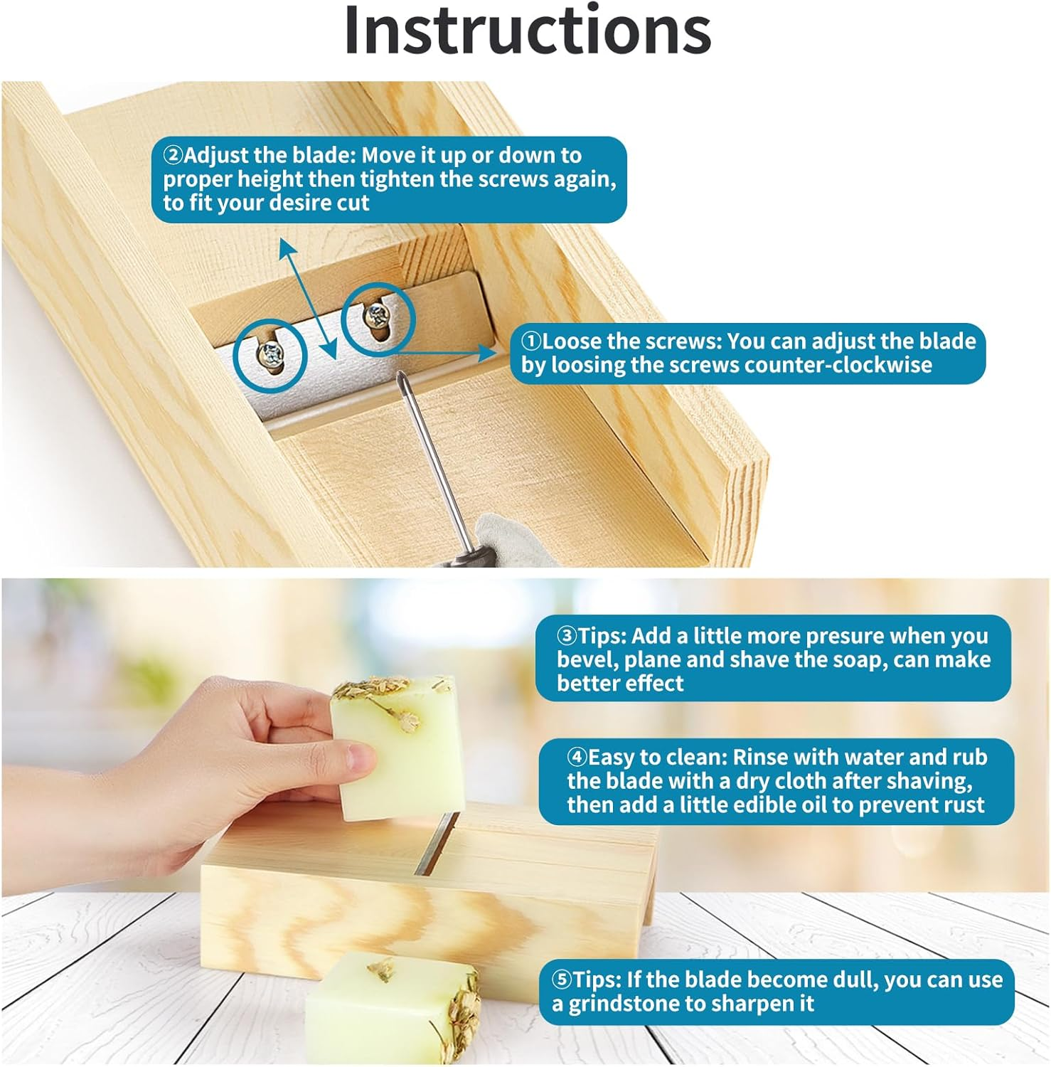 Soap Beveler Planer, Soap Trimming Tool, Soap Shaver Tool for Soap Making, Handmade Candle Loaf image number 6