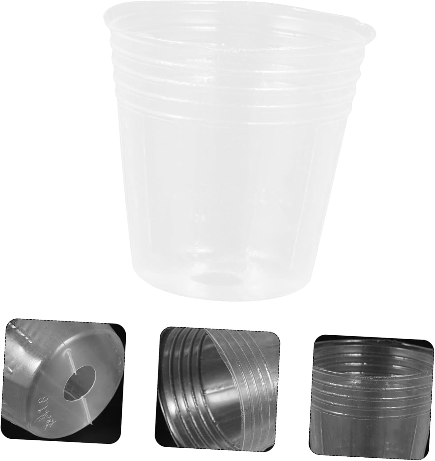 BESPORTBLE 200Pcs Plastic Plants Nursery Pots for Succulent Plants for Indoor Gardening Small Flower Pots Drainage image number 2