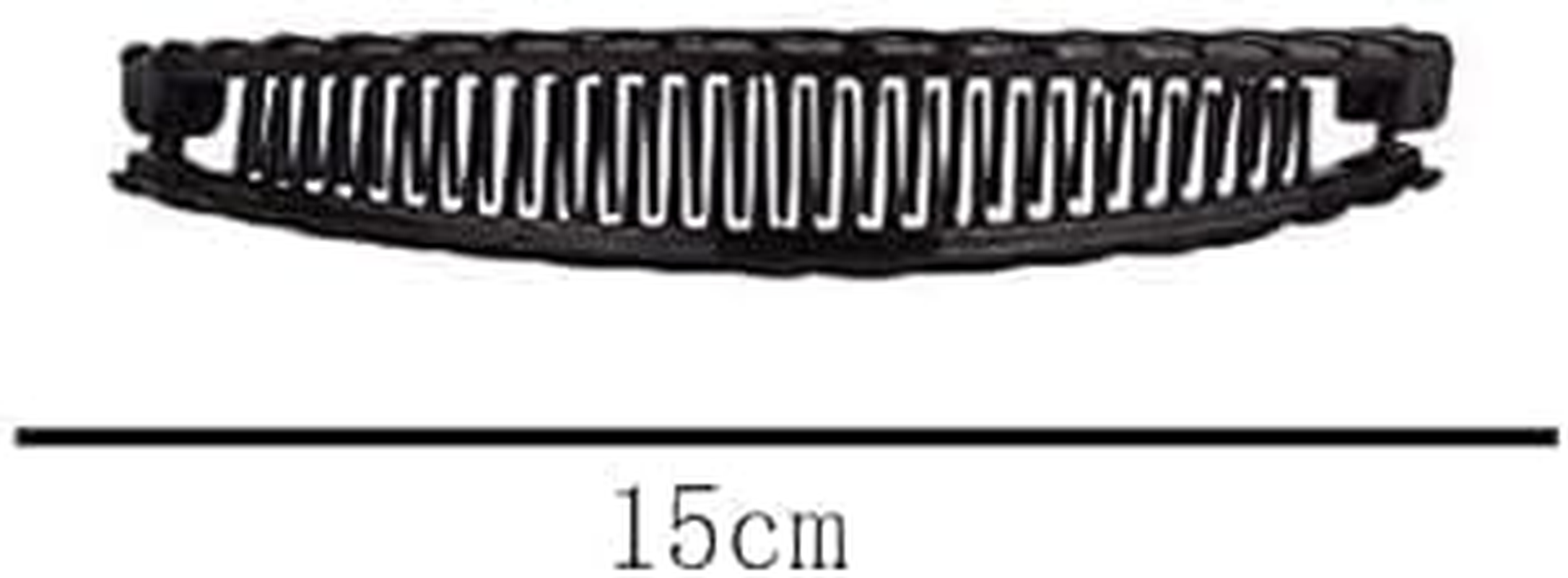 2 Pcs One Black and One Brown Large Banana Clips Fish Clips Long Hair Clips Banana Fish Clip Hair Accessories image number 3