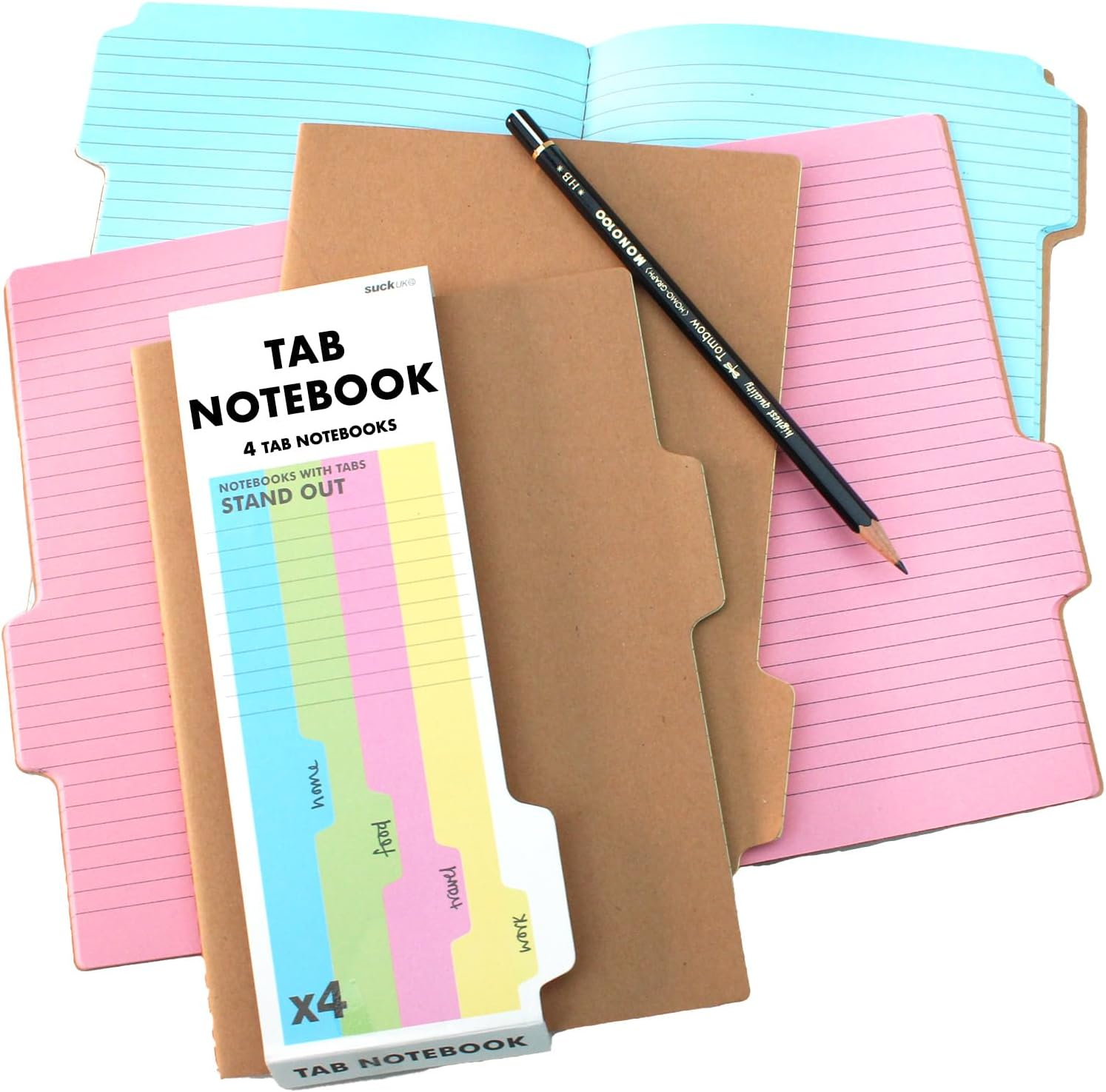 Suck UK Tab Notebook | A5 Journal Notebook with Tab Shaped | Office Supplies & Notebooks for Work | Tabbed Note Pads & Bullet Journals for Studying | School Supplies & College Essentials | image number 5
