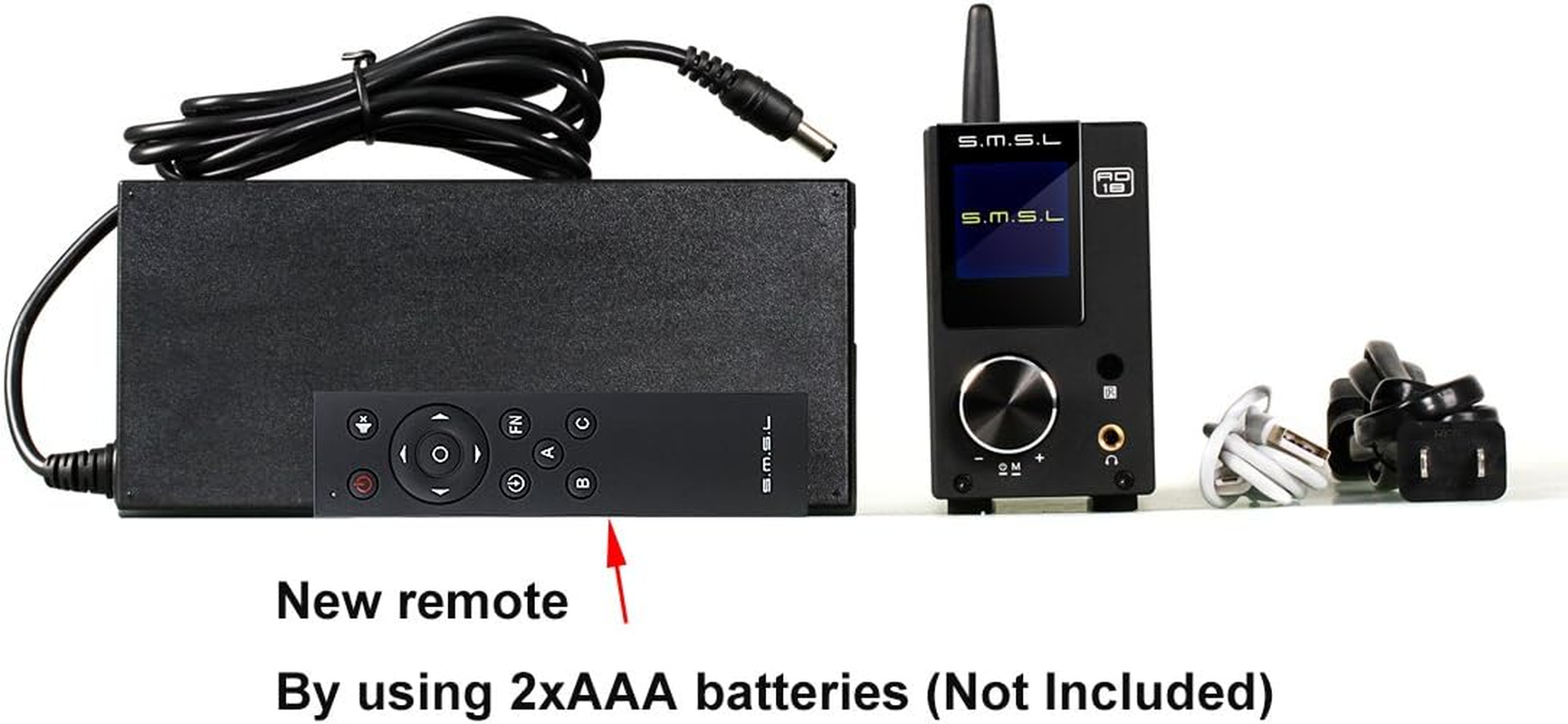 S.M.S.L AD18 Audio Hifi Stereo Amplifier with Bluetooth 4.2 Supports Apt-X,Usb DSP Full Digital Power Amplifier 2.1 Small 80Wx2 Class D Amplifier with Subwoofer Output image number 5