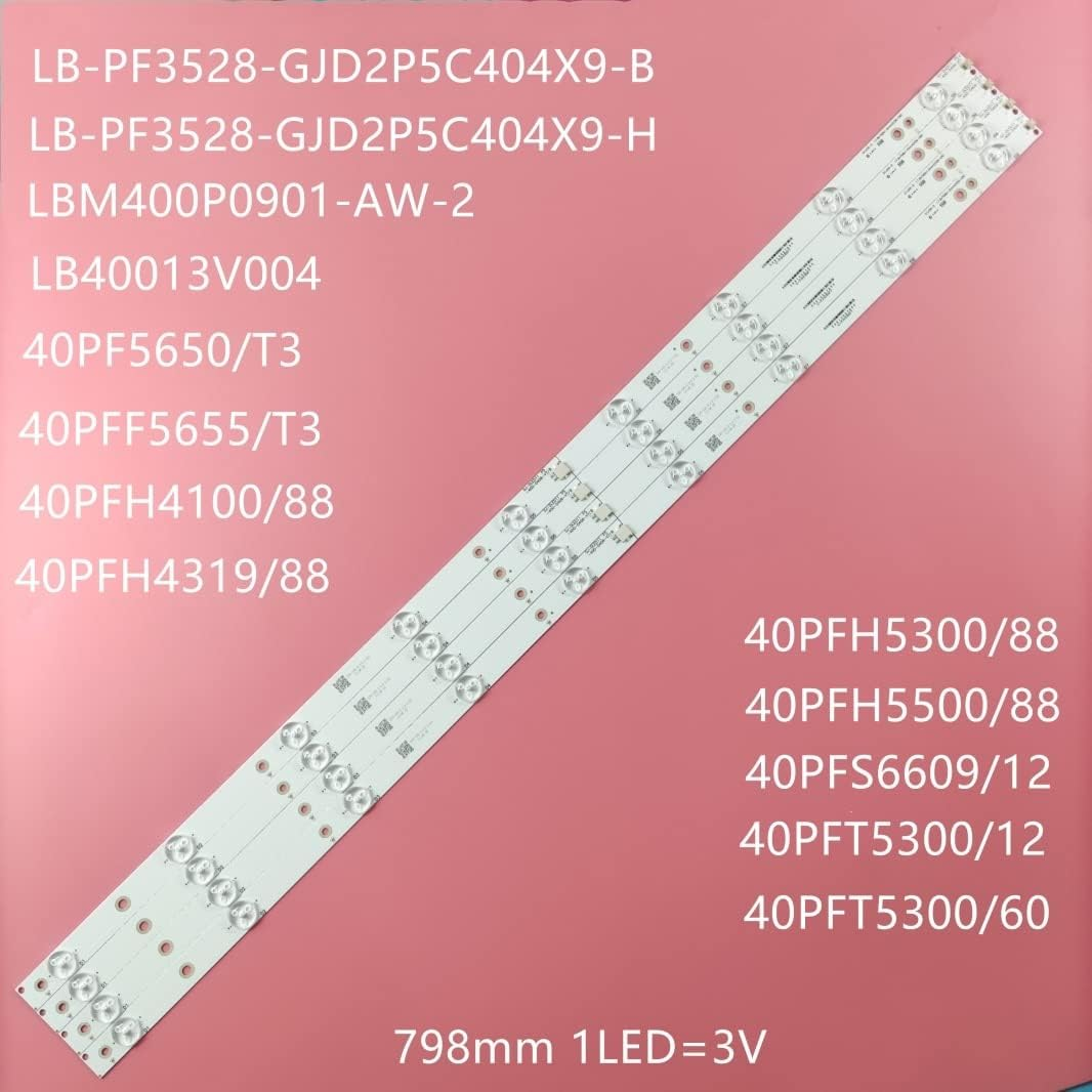 LED Strip for 40 TV 40PFT5550 40PFF5650 T3 40PFH5500 88 40PFT6510 TPT400LA J6PE1 LBM400P0901 AW 2 LB40013 V0 04 (Color : 8PCS 2TV) image number 2