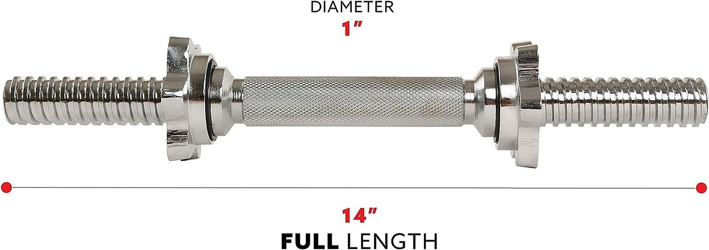 Sunny Chrome Dumbbell Bar, 14-Inch (Sold as Pair) image number 4