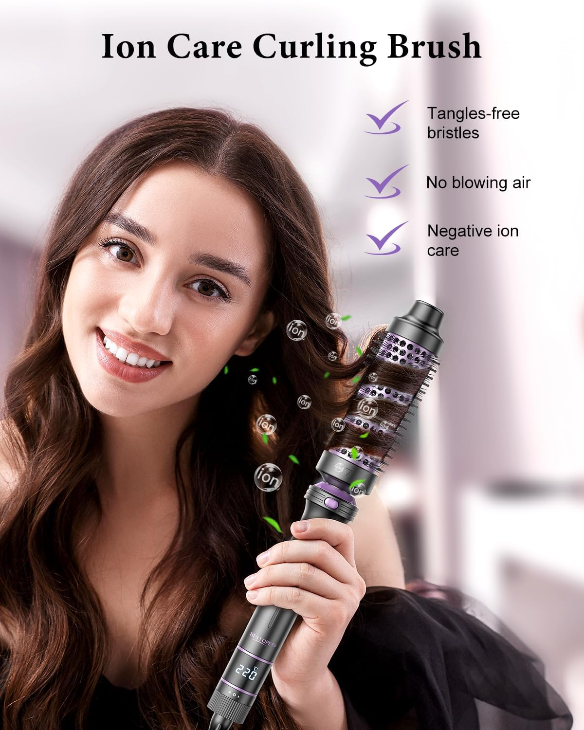 BESTOPE PRO Curling Iron, 5-In-1 Curling Iron Set with Straighteners, Thermal Brush, 3 Ceramic Curling Irons (9 Mm - 25 Mm) for Large Curls, 13 Temperatures, Hair Curler with Heat Resistant, Mat image number 3