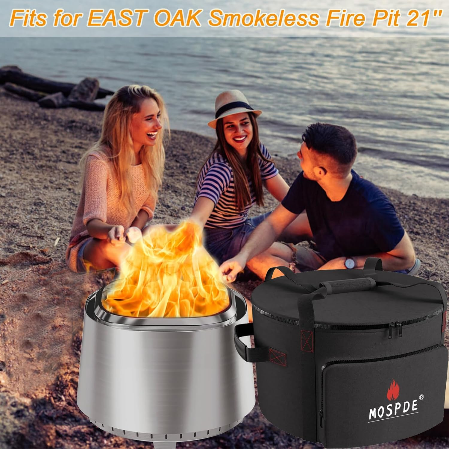 Carry Bag Fits for EAST OAK Fire Pit 17'' Smokeless Fire Pit (21" Firepit Bag) image number 3