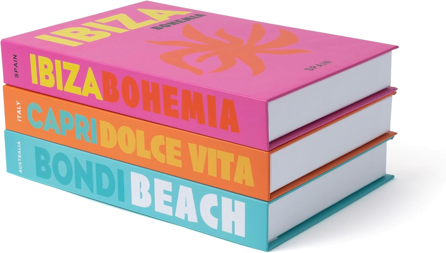 Twodays Fashion Designer Coffee Table Books for Shelf, Girly Light Pink Room Decor, Luxury Decorative Fake Books. (Set of 3)