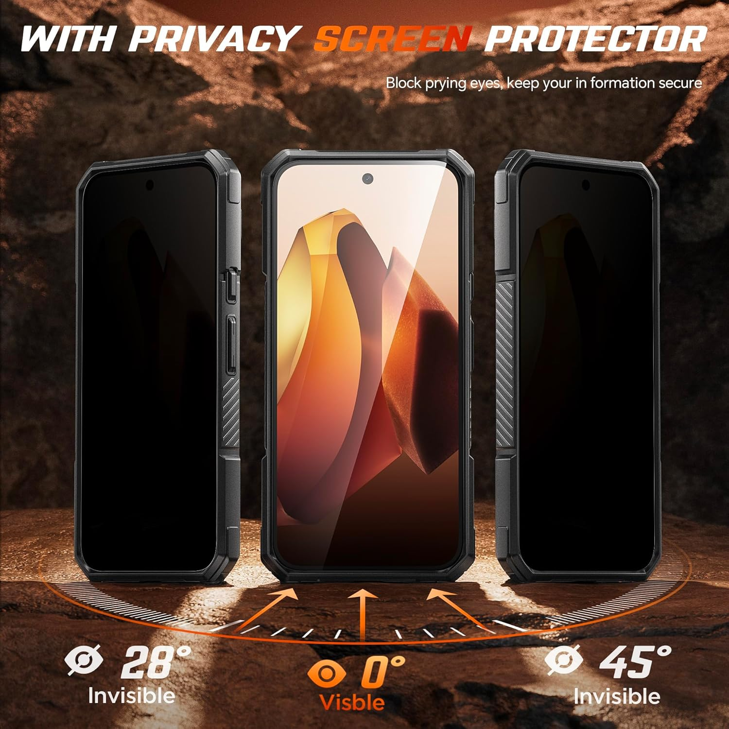 Tongate Pixel 10 Pro XL Case with 360&deg; Rotating Magnetic Stand, Compatible with Magsafe, Non-Slip Edges, Robust Military Standard Protection for Google 10 Pro XL Mobile Phone Case, Black image number 6