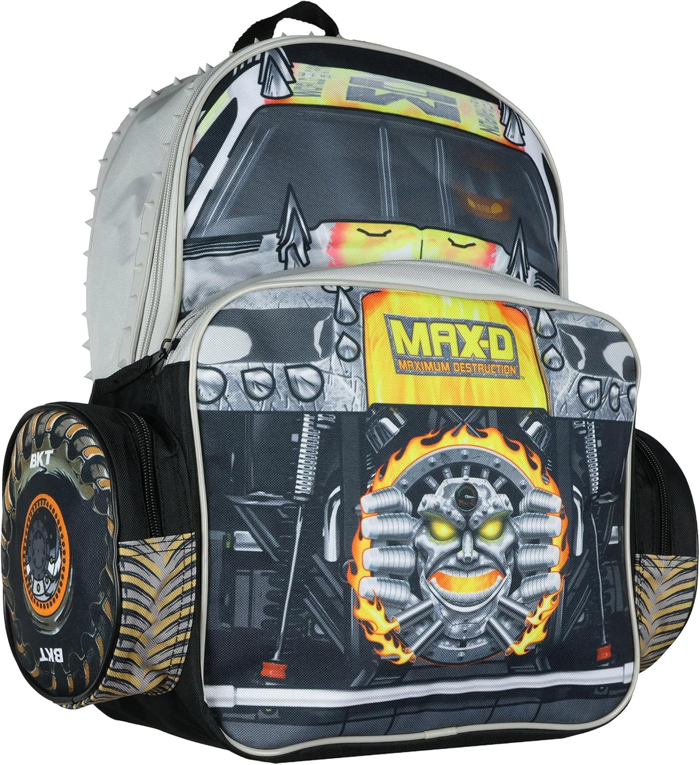 Monster Jam Backpack Max-D Maximum Destruction 3D Monster Truck Kids School Book Bag with Laptop Tech Sleeve image number 4