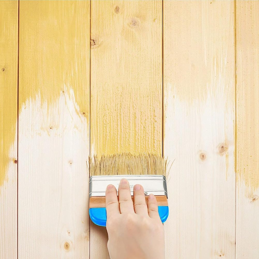 Elqater Chalk and Wax Paint Brushes for Acrylic Painting Bristle Stencil Brushes for Wood Furniture Home Decor image number 5