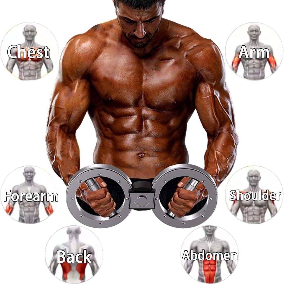 Spinning Rotator Burn Machine with Counter, 12LB Arm Exercise Equipment with Adjustable Resistance, Multi-Functional Rotational Trainer Grip Strength Trainer image number 4