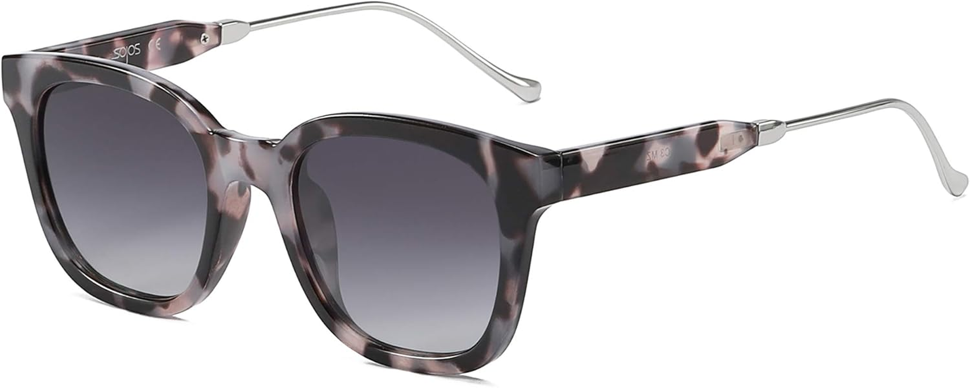 SOJOS Classic Square Polarized Sunglasses for Women Men Retro Trendy UV400 Sunnies SJ2050