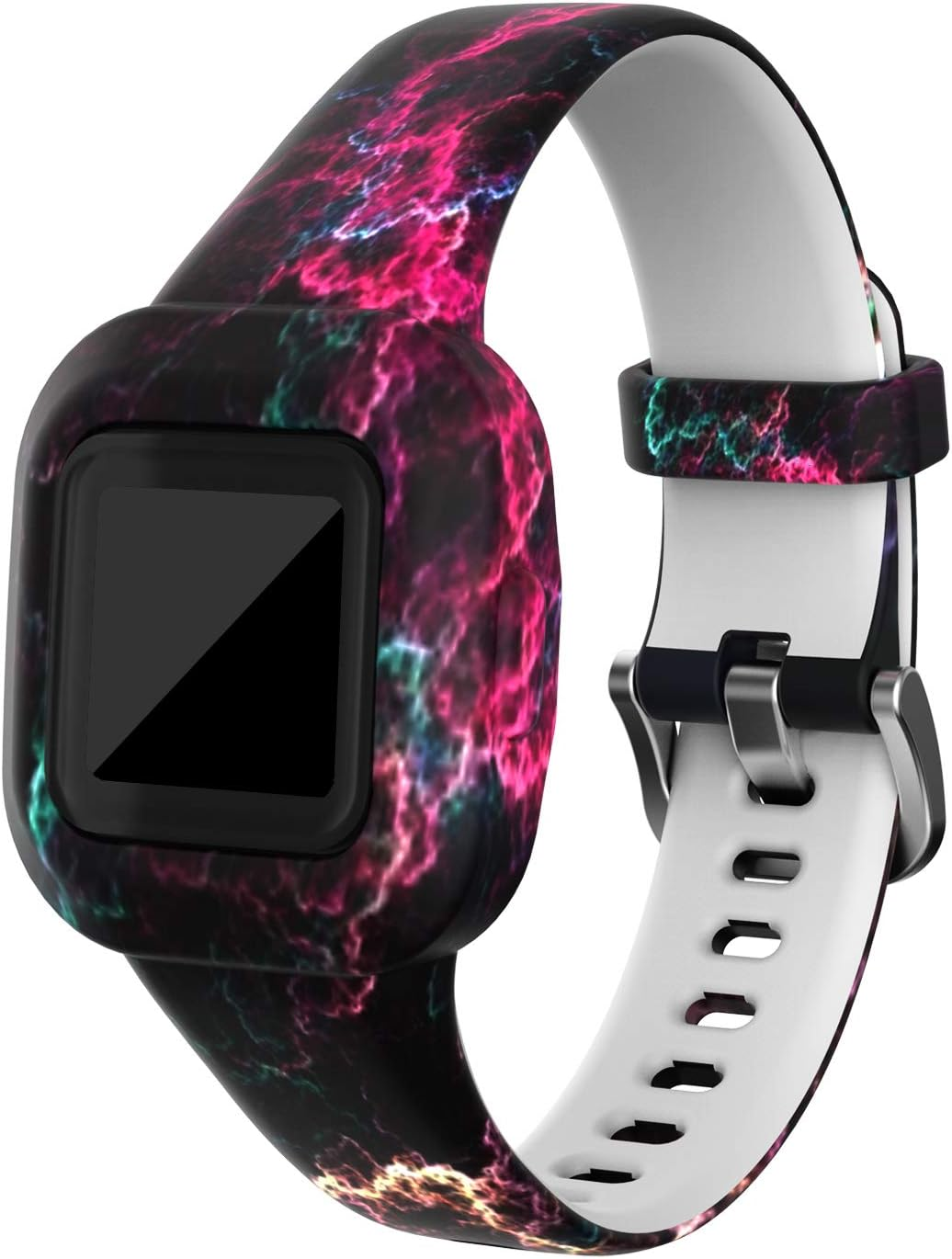 Bands Compatible with Garmin Vivofit Jr. 3 Fitness Tracker for Kids Band Replacement Sports Wristbands Adjustable Colorful Pattern Silicone Strap for Vivofit Jr 3 Children Boys Girls