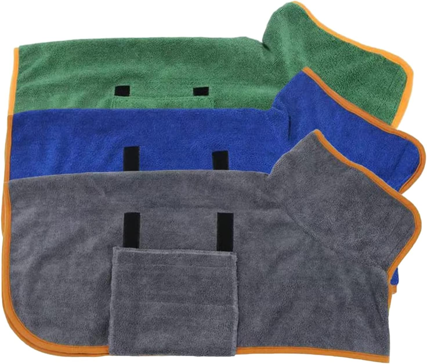 Dog Bathrobe, Dog Drying Coat with Velcro Closure, Microfiber Dog Drying Robe, Adjustable Collar and Waist Pet Towel, Quick Drying and Moisture Absorption to Prevent Pet Hair Loss image number 2