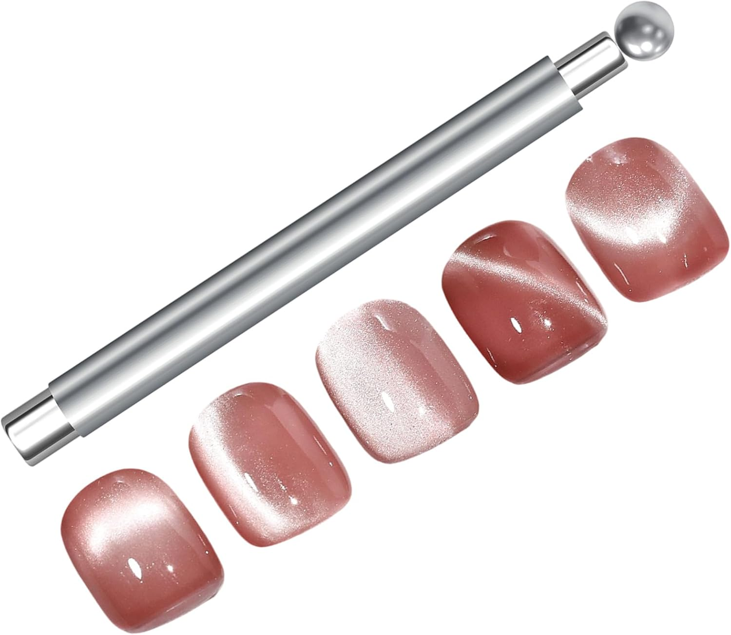 Lmyit Nail Magnet Tool - Kitten Eye Nail Magnet Tool 2-Tip - Ergonomic Grip Multi-Functional Beauty Gadget for Fingernails Polish Women Adults Teens image number 3