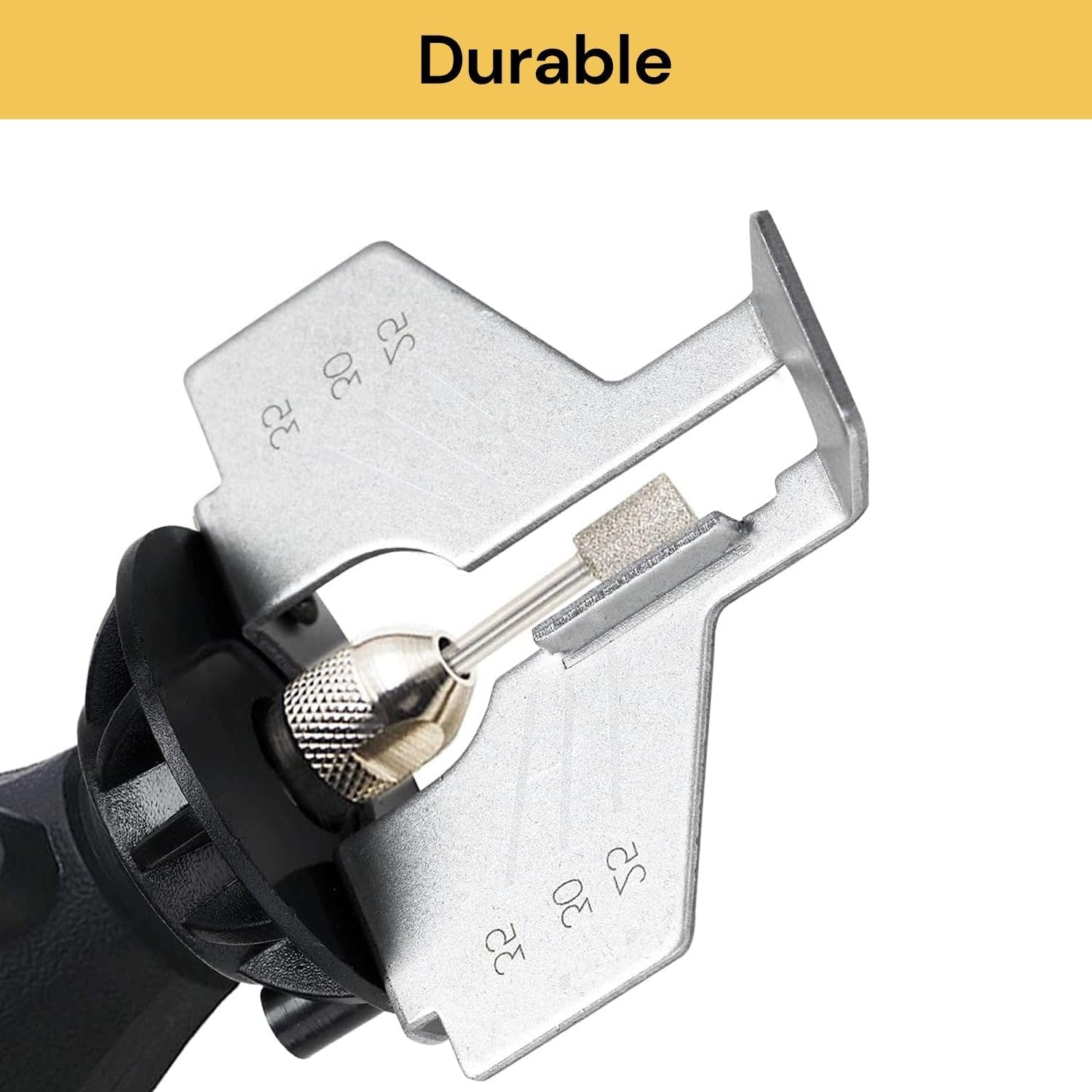 EZONEDEAL Electric Grinder Dedicated Chainsaw Sharpening Attachment Kit Rotary Tool Accessory Kit Chain Saw Blade Teeth Sharpener Attachment Angle Guide Diamond Burr Grinding Stone Files image number 3