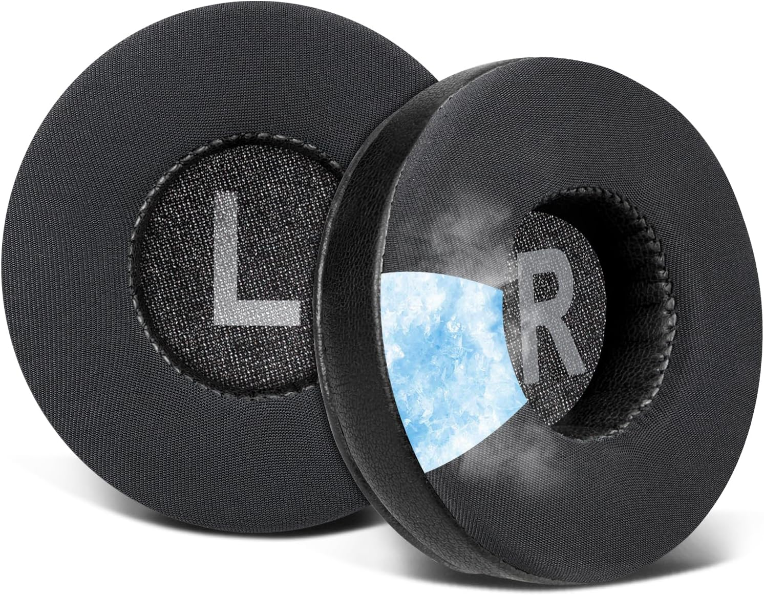 SOULWIT Earpads Replacement for JBL Tune 450Bt/Tune 460Bt/Tune 500Bt/Tune 510Bt/Tune 520BT/JR 300BT/JR 310Bt/E40Bt/Junior 320BT, Ear Pads Cushions with Soft Protein Leather - Black