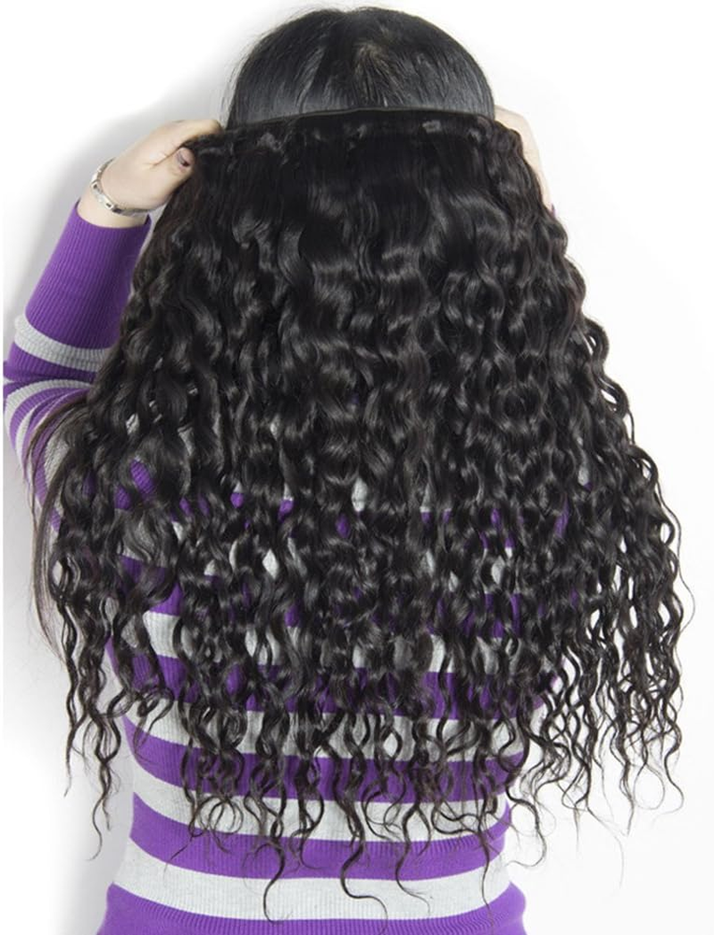 Water Wave Bundles Human Hair Brazilian Human Hair Wefts Curls Brazilian Virgin Hair Bundles 3 Curly Weave Bundles Human Hair Total 300 G 14 14 14 Inches image number 5