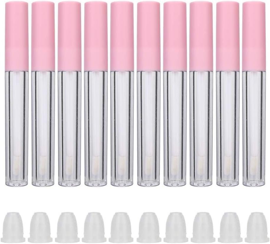 Lip Gloss Tube Empty Bottle Container,10 2.5Ml High-Grade Refillable round Lip Glaze Bottles Black Pink Lip Gloss Bottles DIY Empty Lip Balm Tube Container Makeup Tool for Lip Samples Travel (#2) image number 3