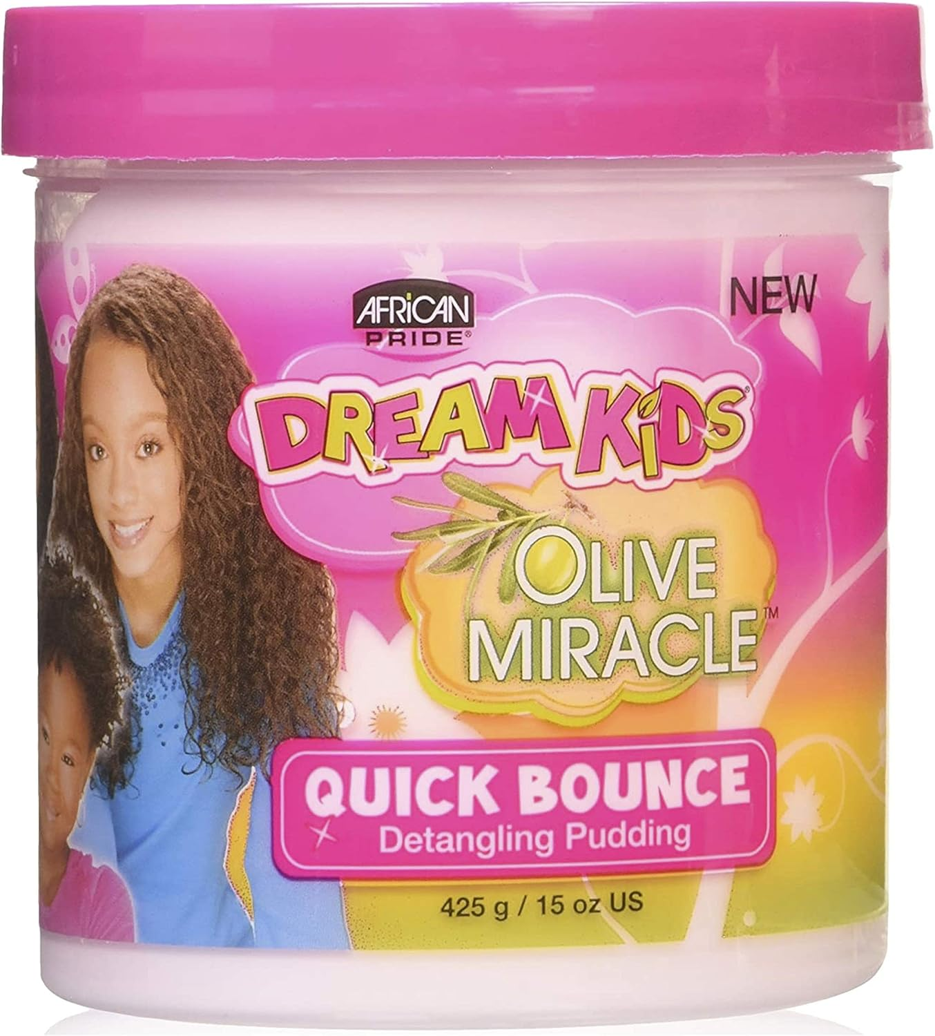 African Pride Dream Kids Olive Miracle Quick Bounce Detangling Pudding, Leave-In Conditioner & Anti-Breakage Oil Moisturizer image number 1