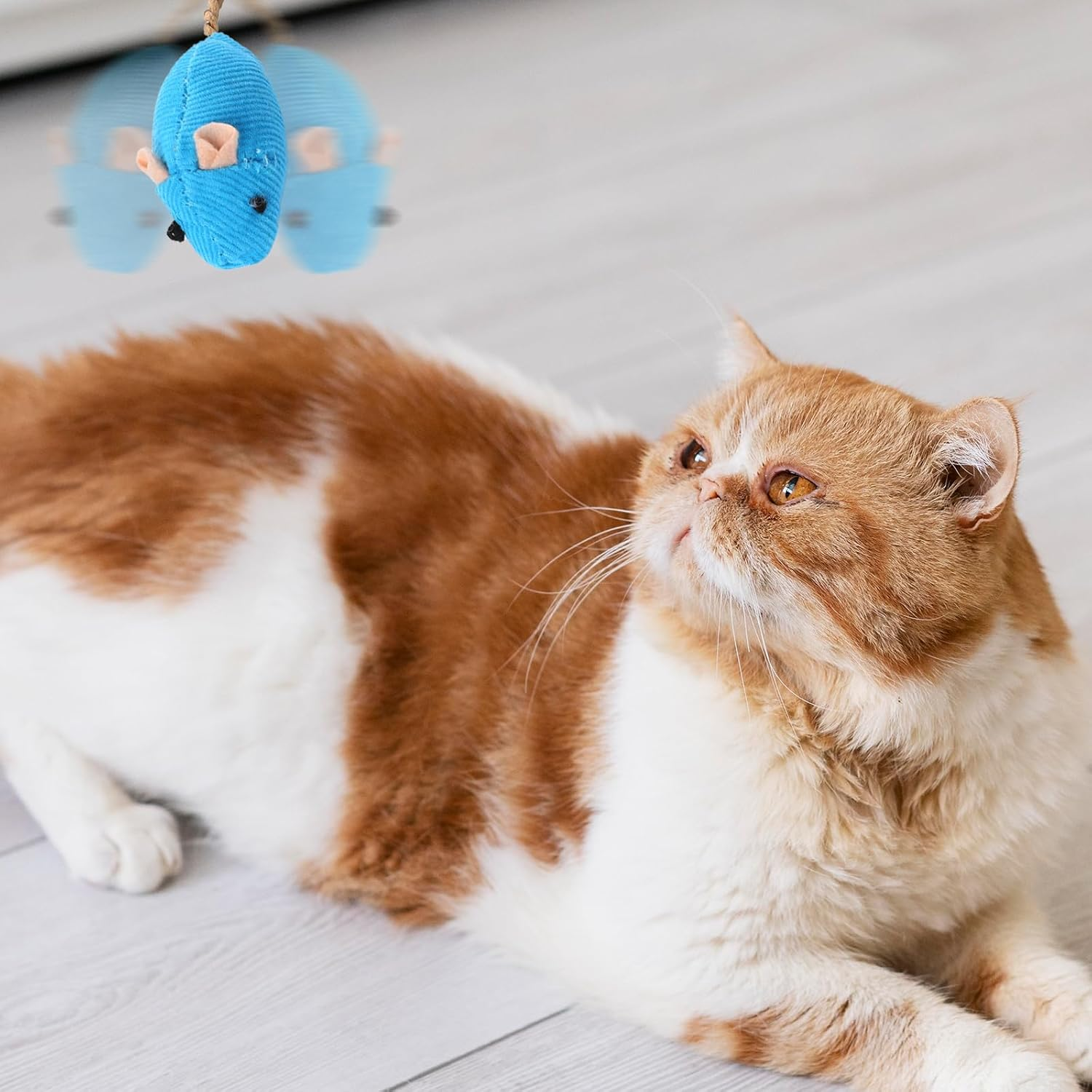 8 Pack Cat Mice Toys Interactive Toy Cats Mouse Plush Cat Toys Catnip Toy Biting Toys for Cats Mouse Shaped Toy for Indoor Cats Realistic Design 8 Color image number 4