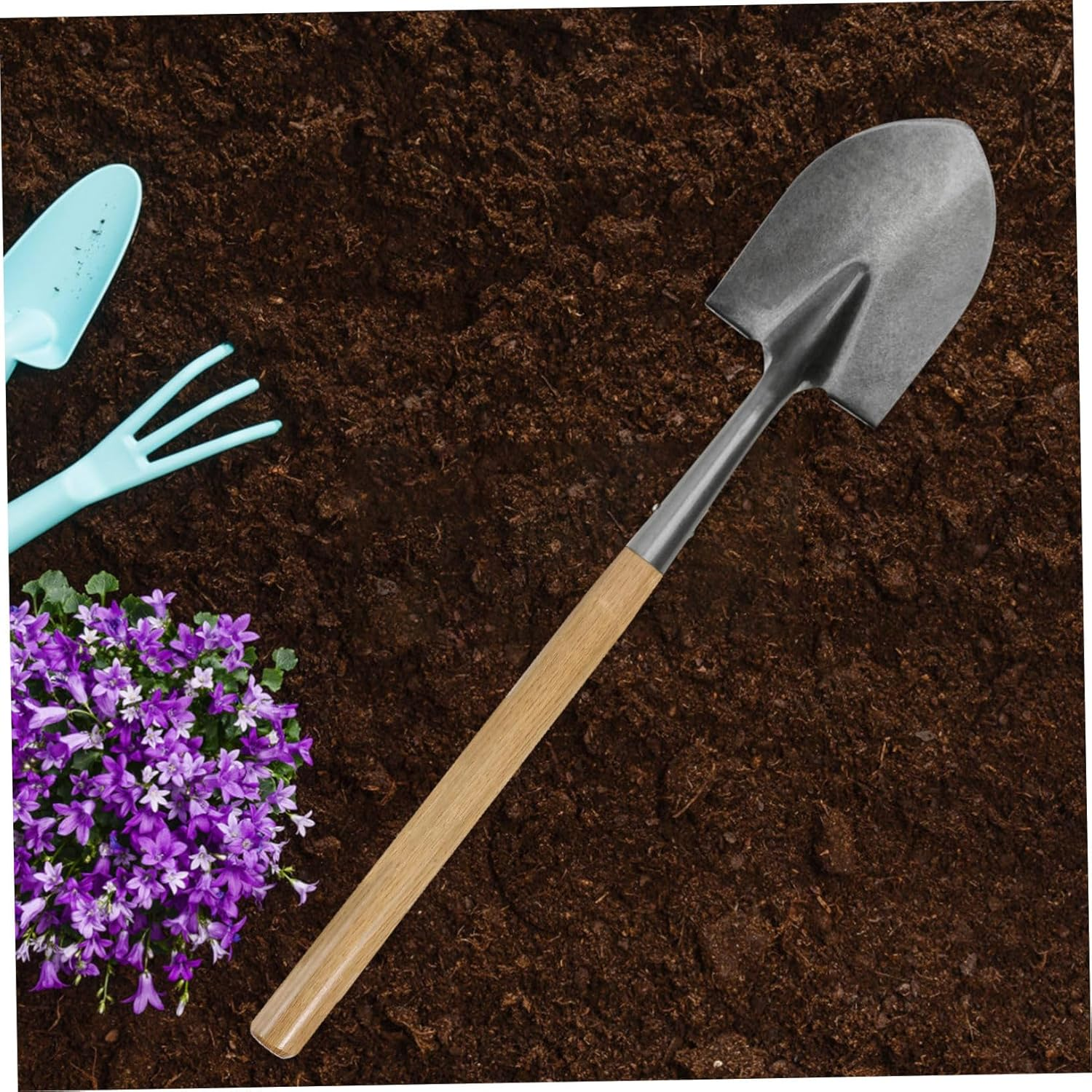 KICHOUSE Heavy Duty Wooden Shovel Handle Replacement Solid Wood Farm Tool Handle 38Cm Thick Wood Grip for Gardening and Agricultural Hand Tools image number 3