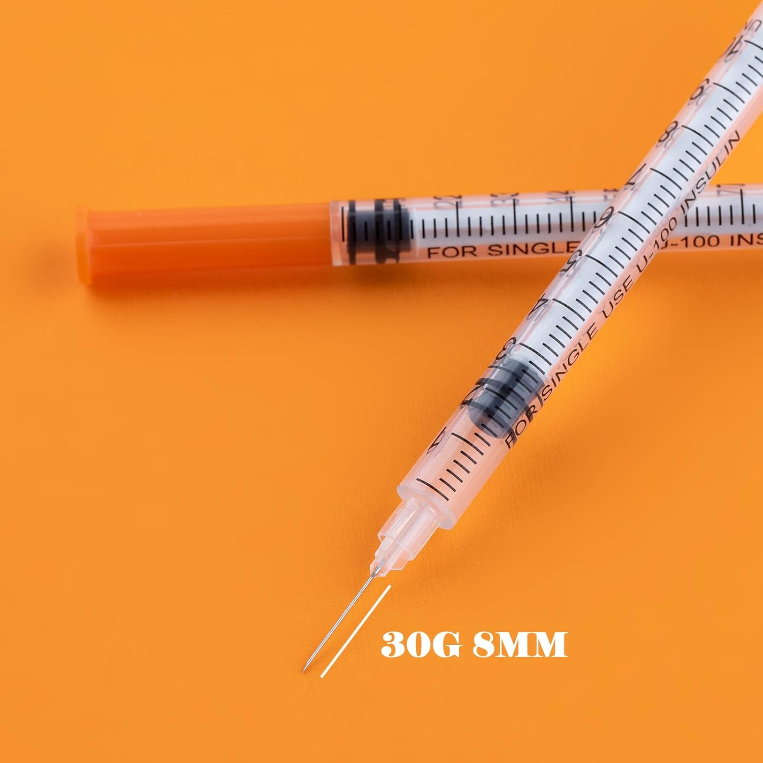 20Pcs/Pack 1Ml/Cc Syringe with 30G (8Mm) Needle, Lab Supplies, Individually Wrapped image number 2