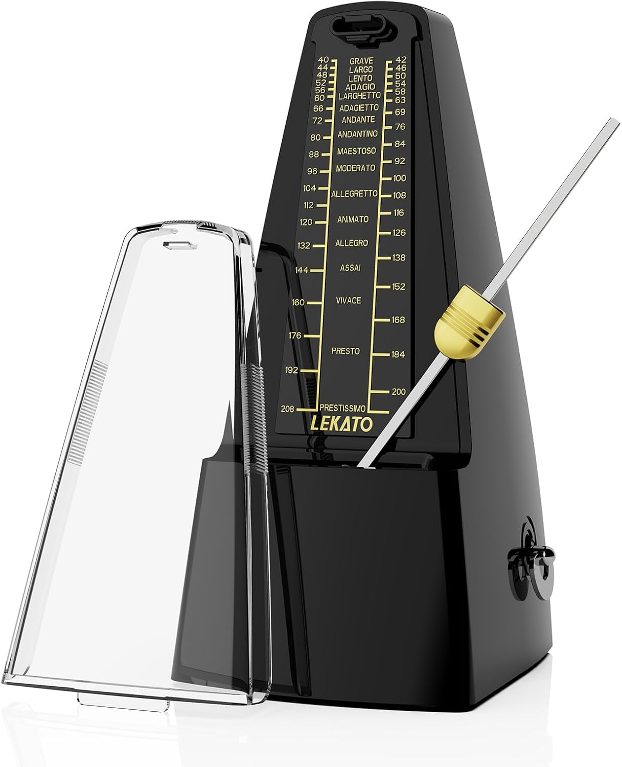 LEKATO Mechanical Metronome, Universal Metronome for Piano, Guitar, Ukulele, Violin and Chromatic, Loud Sound, High Accuracy Track Beat and Tempo for Musician image number 5