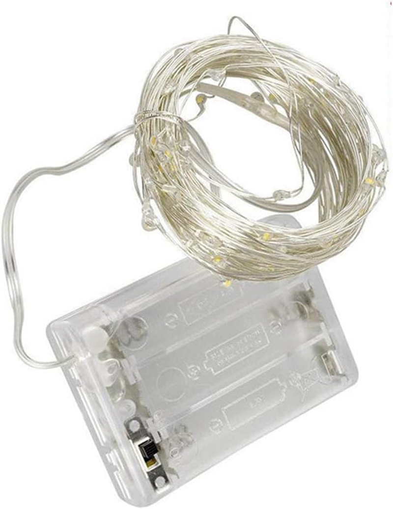 3A 3M LED Battery Operated String Lights, PVC Material and Copper, RGBY Colours, Ideal for Decoration and Festive Atmosphere