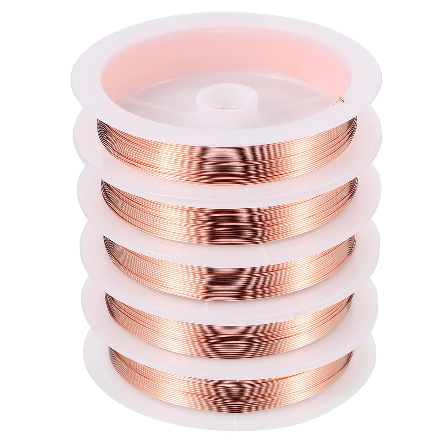 5Rolls DIY Craft Copper Wire for Handmade Jewelry Making and Crafting Flexible and Durable Copper Wire for All Your Creative Projects image number 1
