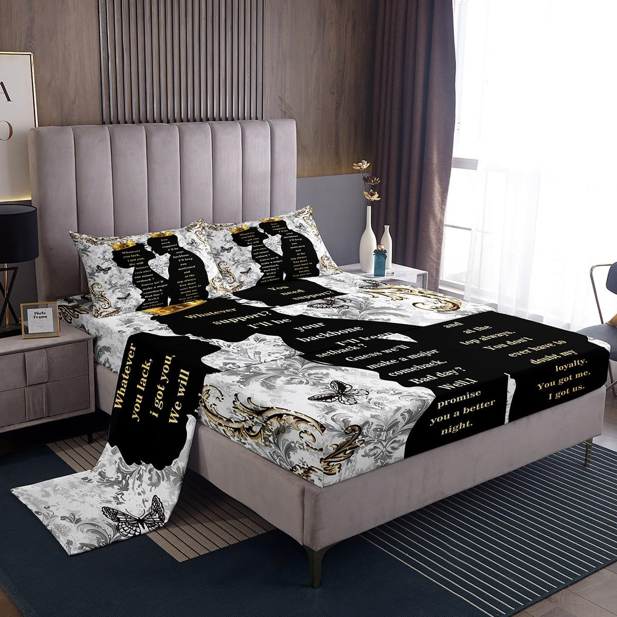 Bow Tie Kids Sheet Queen Size,Fairy Sweet Romantic Easy Wash Bedding Set,Kawaii Bow Tie Girly Kids Room Decor,White & Pink Sheet(Fitted+Flat+2 Pillowcases)