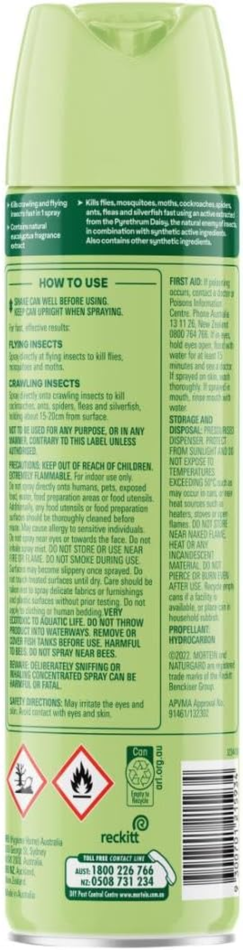 Mortein Naturgard Multi Insect Killer Sprey 300 G image number 1