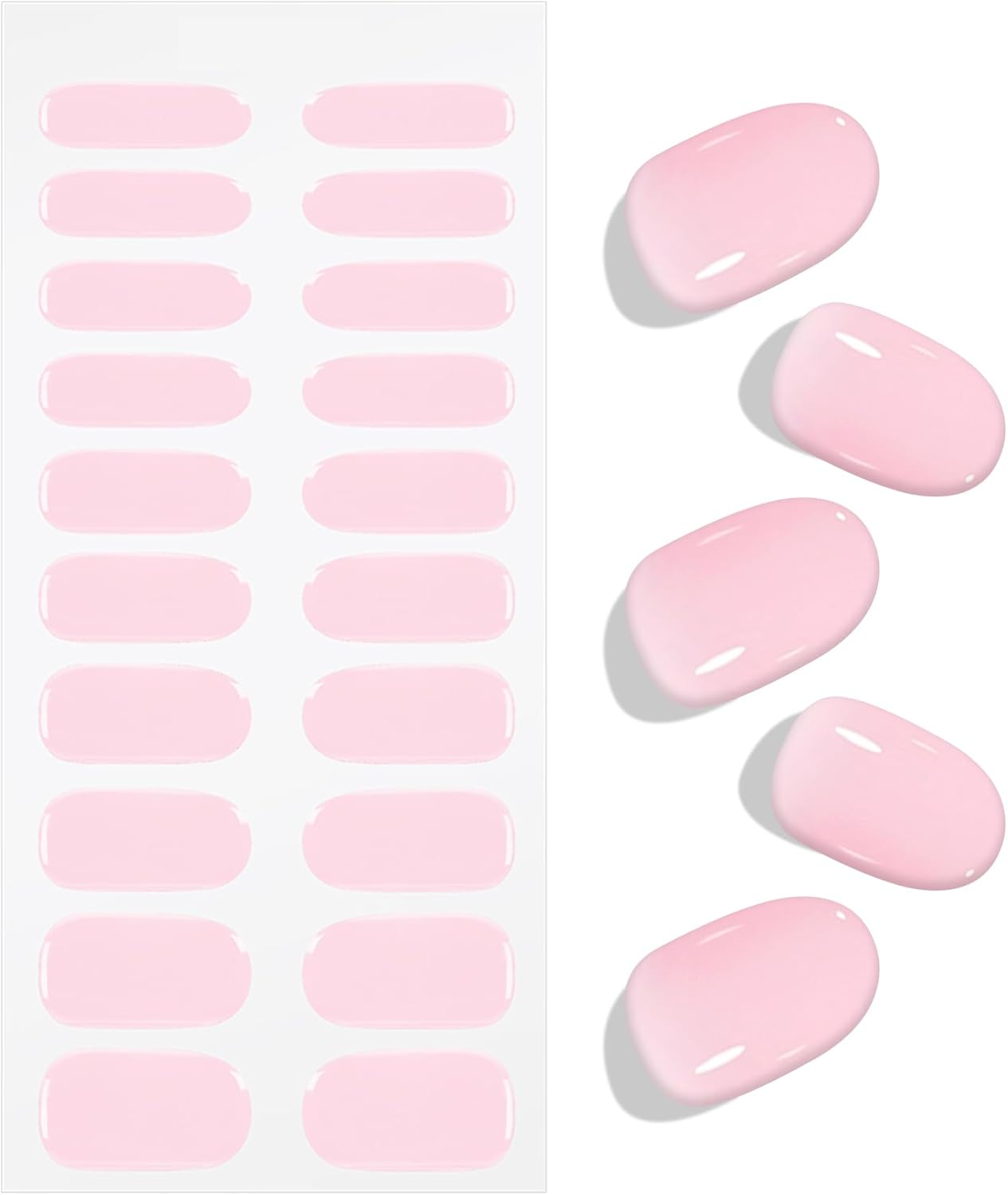 JMEOWIO Nail Foil UV Hardening Cream Pink UV Gel Nail Strips Nail Stickers Nail Stickers Nail Art Decoration Nail Design Accessories image number 5