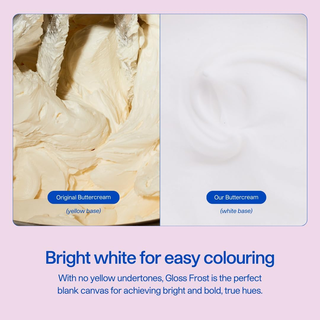 Colour Mill White Gloss Frost Swiss Meringue Style Vanilla Buttercream for Cupcake Swirls and Cakes - 1L image number 4