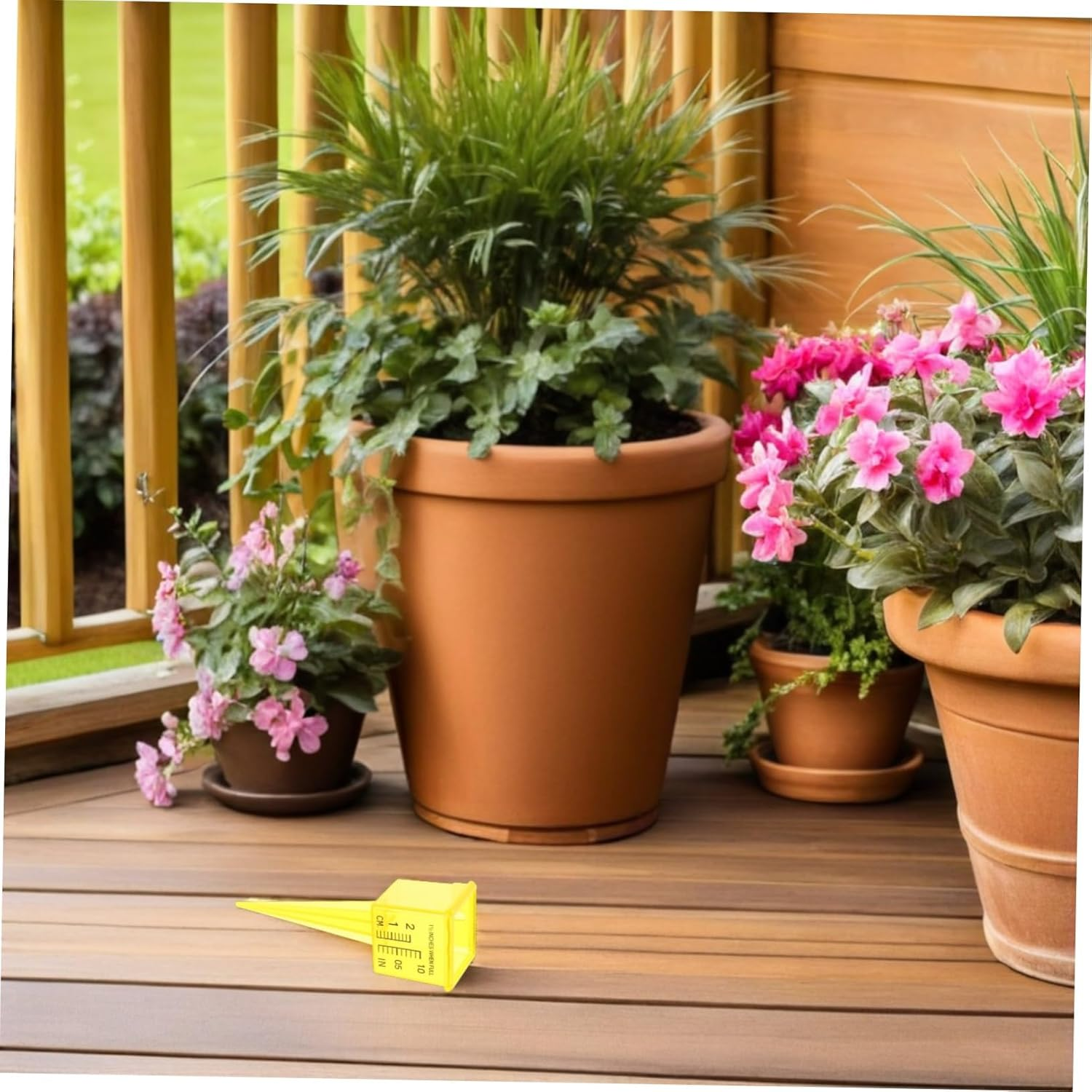 20Pcs Lawn Water Meter Yard Rainfall Gauge Rain Measure Gauge Garden Rain Plastic Garden Rainfall Monitor Plastic Tube Outdoors Yellow image number 4