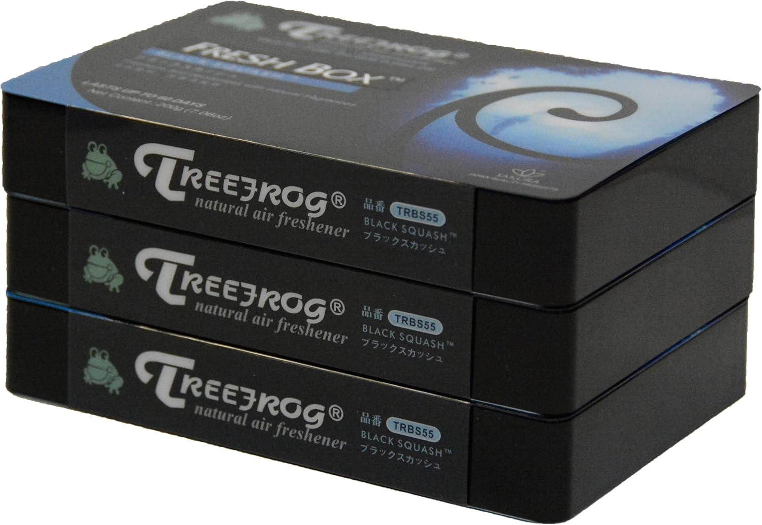 Treefrog Xtreme Fresh Air Freshener Black Squash Scent 3 Packs image number 1