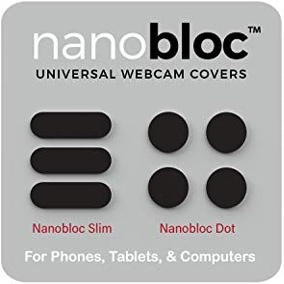 Eyebloc Nanobloc Universal Webcam Covers - Privacy Protection Accessory, No Residue Application - Dots and Bars, 7 Pieces image number 3