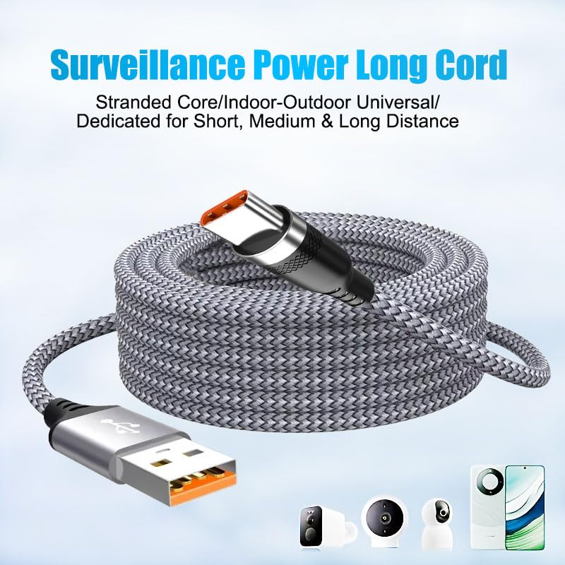 USB-A to USB-C Cable, 2-Pack Fast Charging Braided Type C Charger Cord, Durable Long USB C Cable for Smartphones, Tablets, and All USB-C Devices (1M-2PACK) image number 3