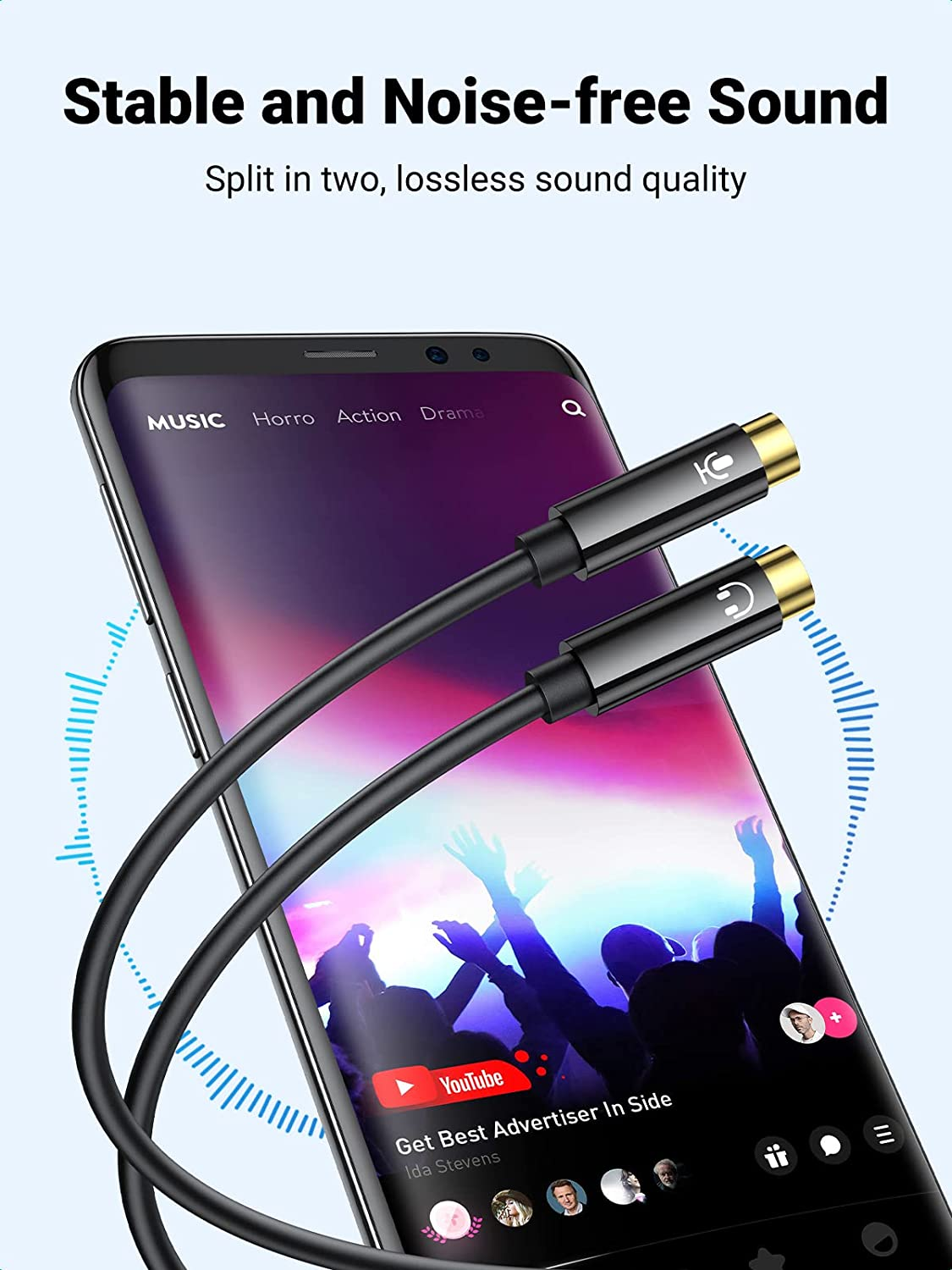 UGREEN Headset Splitter Headphone image number 1