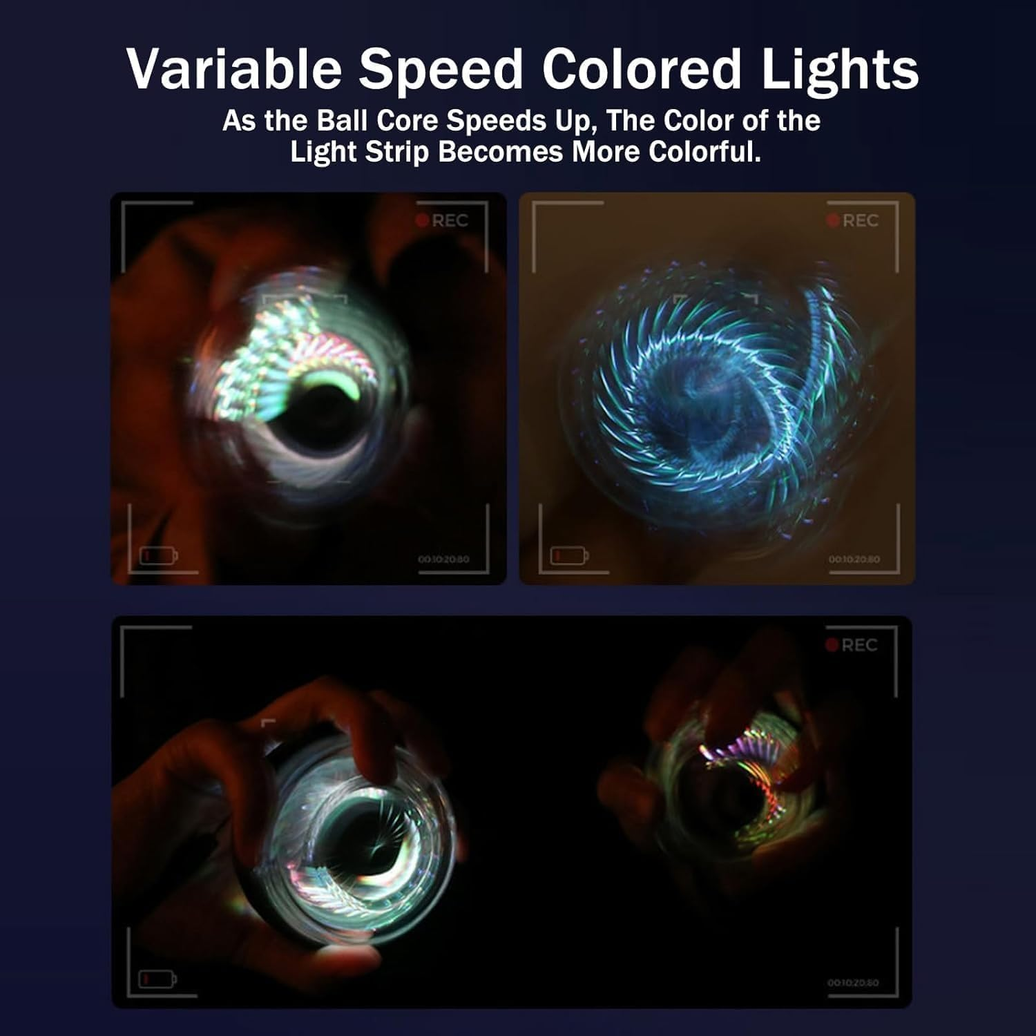 Cura Ball, Curaball Hand Exerciser, Hand Balls Gripping for Women Men, Adjustable Resistance Torque Balls, Gyroscopic Grip Strengthener, Auto-Start Gyroscopic Wrist Exercise Ball image number 3