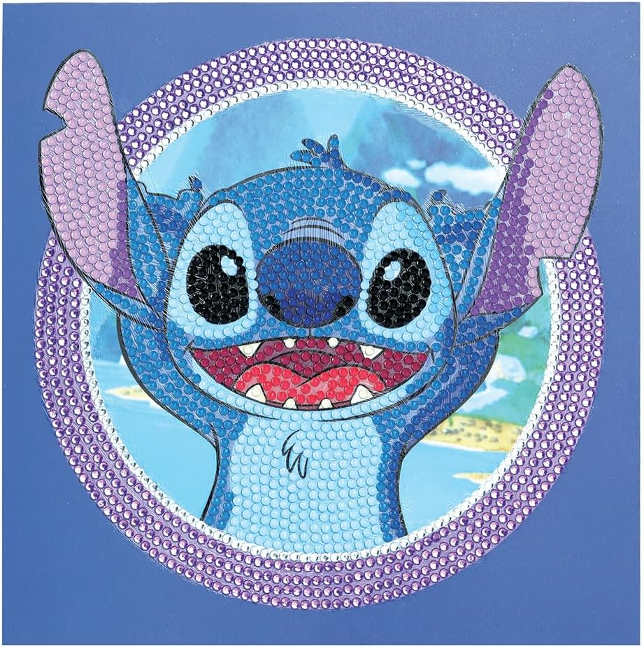 CRYSTAL ART Disney Lilo and Stitch Diamond Card Kit 18 X 18 Cm