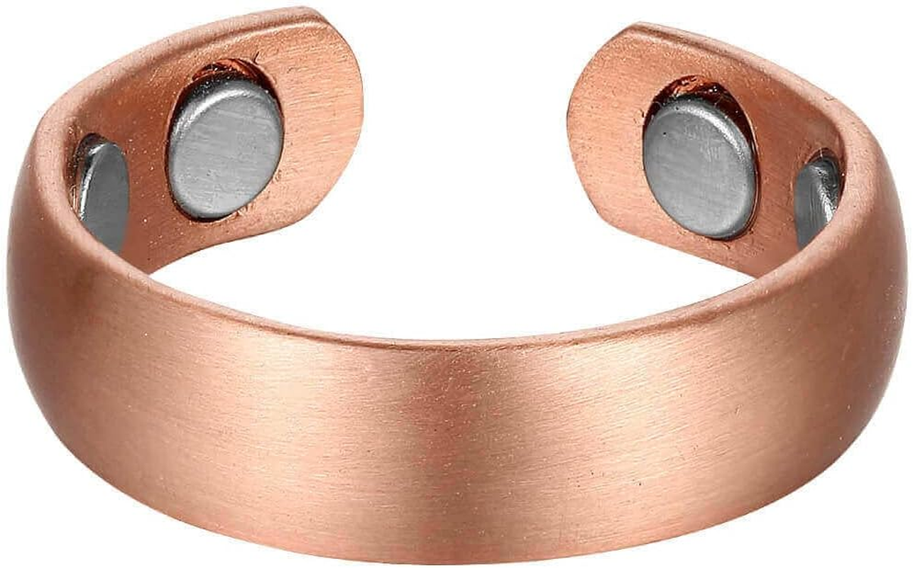 Beach Gypsy'S 100% Pure Copper Bracelet & Ring Set for Men with 32 Powerful Neodymium Magnets, Pain Relief from Arthritis, Joint Pain, RSI, and Carpal Tunnel image number 4