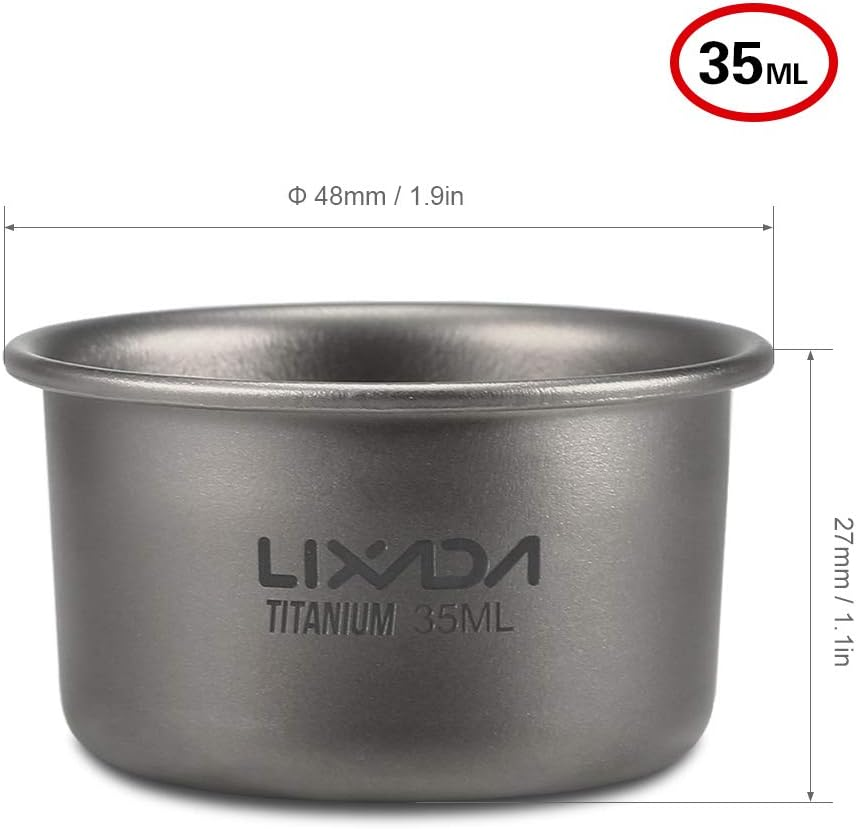 35Ml Mini Titanium Tea Cup Home Office Outdoor Camping Hiking Coffee Tea Cup Mug 8G image number 3