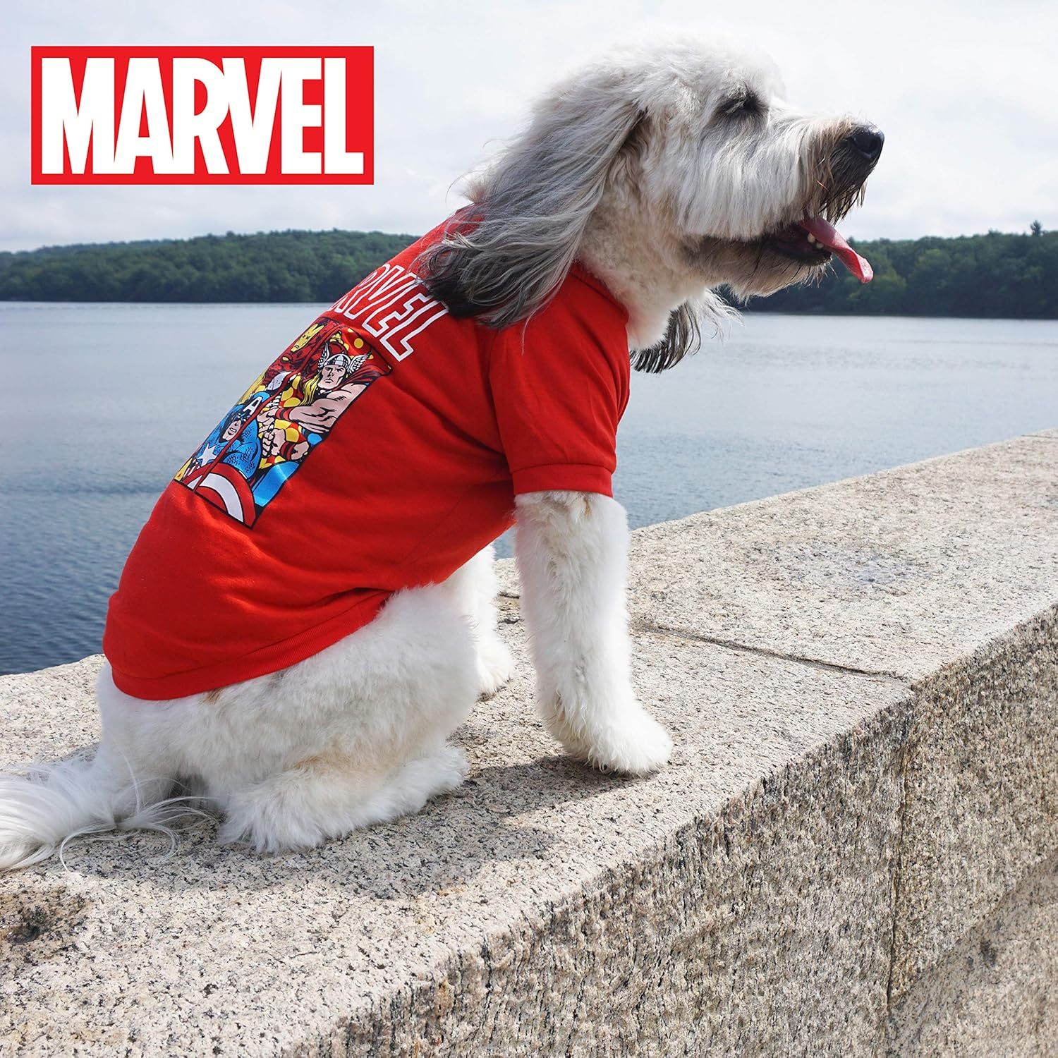 Marvel Comics Captain America Dog Harness, Small | Best Avengers Infinity War Harness for All Small Dogs image number 2