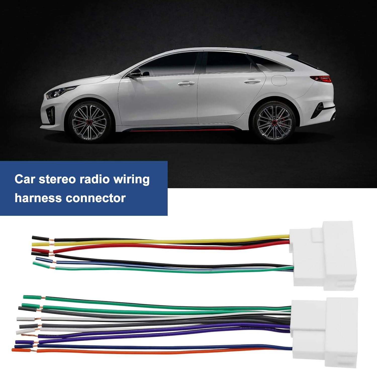 1 Set CD Player Wiring Harness Wire Radio Plug, Radio Wire Harness Stereo MP3 CD Player Connector Compatible with Hyundai Elantra 2010-2017 image number 6