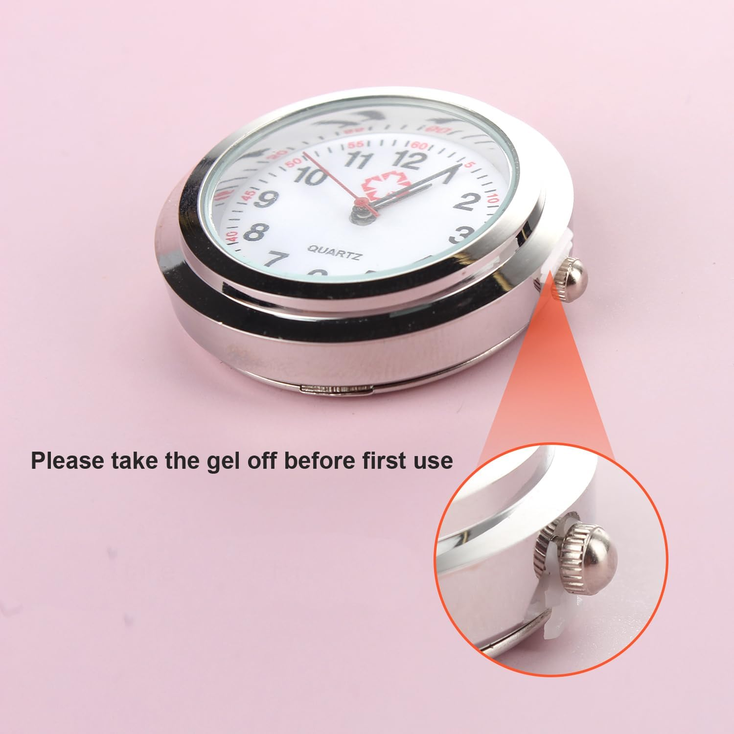 T Tersely 3 Pack Nurse Watch Brooch, Nurse Fob Watches, Silicone Nurse Doctor Brooch Fob Watch Lapel Pin Clip on Hanging Pocket Watch for Men Women image number 4