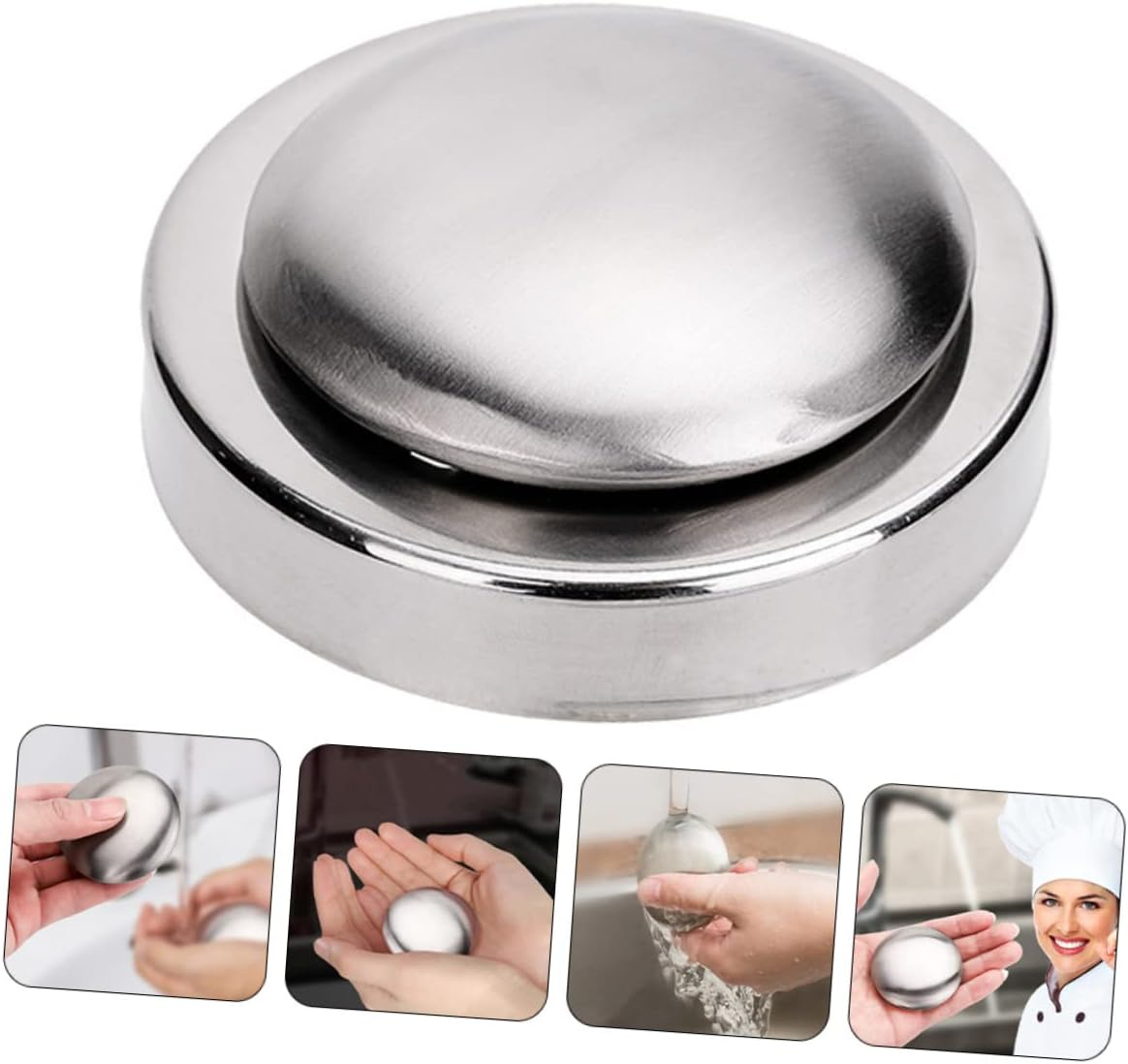 Stainless Steel Odor Absorbing Soap for Kitchen Sink 304 Metal Soap Bar Removes Fish and Garlic Smell for Cooking Use