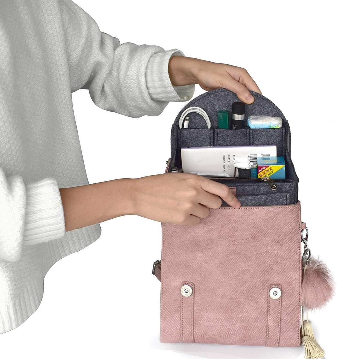 VANCORE Felt Backpack Organizer Insert for Rucksack Handbag Shoulder Bag image number 4